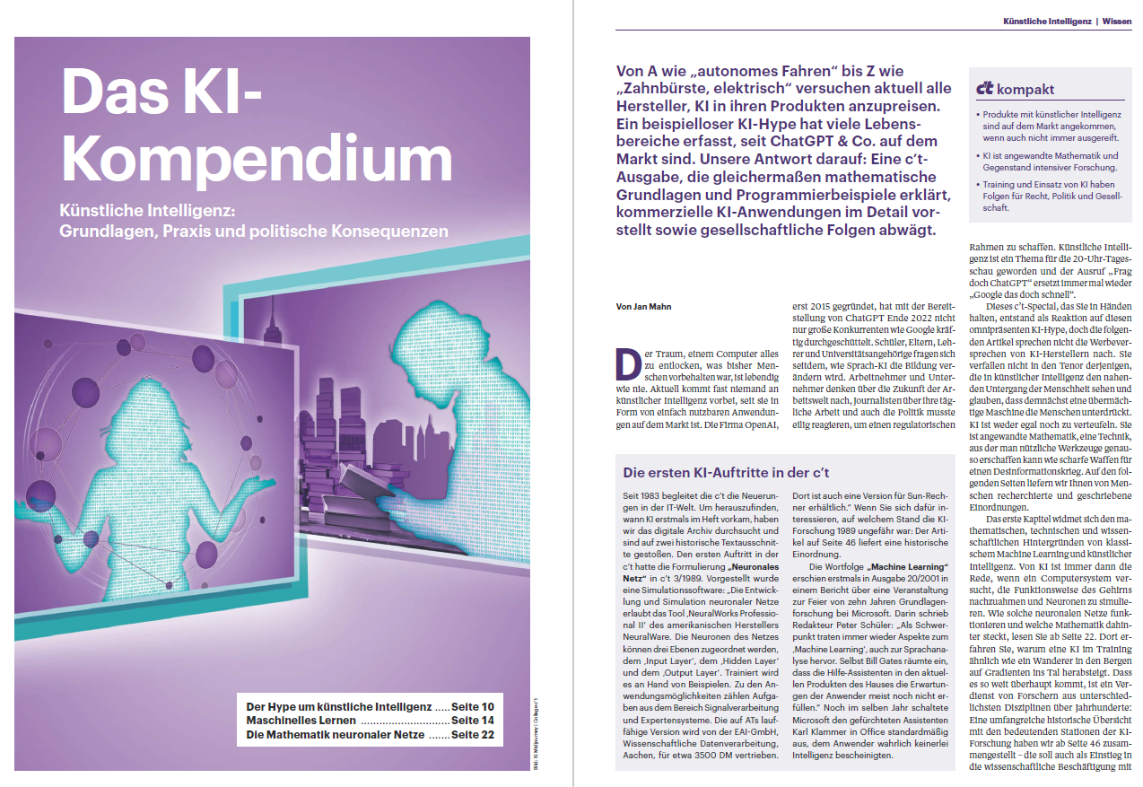 Superbundle c't KI-Special 2024 (Heft + PDF + Buch)