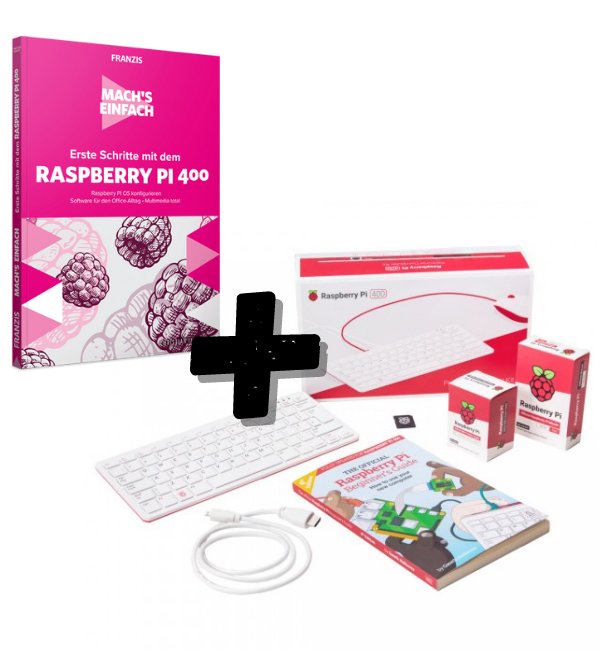 Bundle: Raspberry Pi 400 + Erste Schritte-Fachbuch