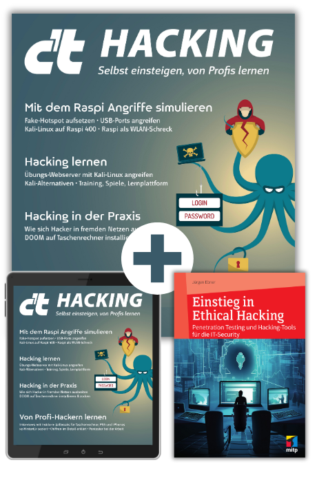 Superbundle c't Hacking 2025 (Heft + PDF + Buch)