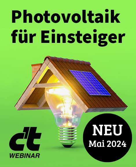 Photovoltaik für Einsteiger (c't Webinar-Aufzeichnung)
