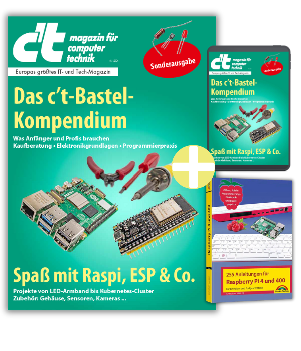 Superbundle c't-Bastel-Special 2025 (Heft + PDF + Buch)