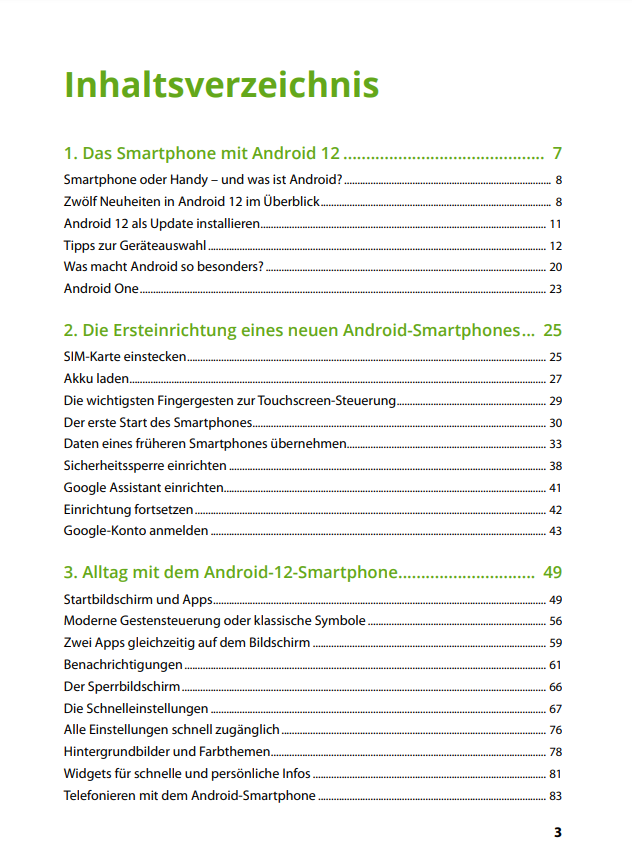 Smartphone mit Android 12
