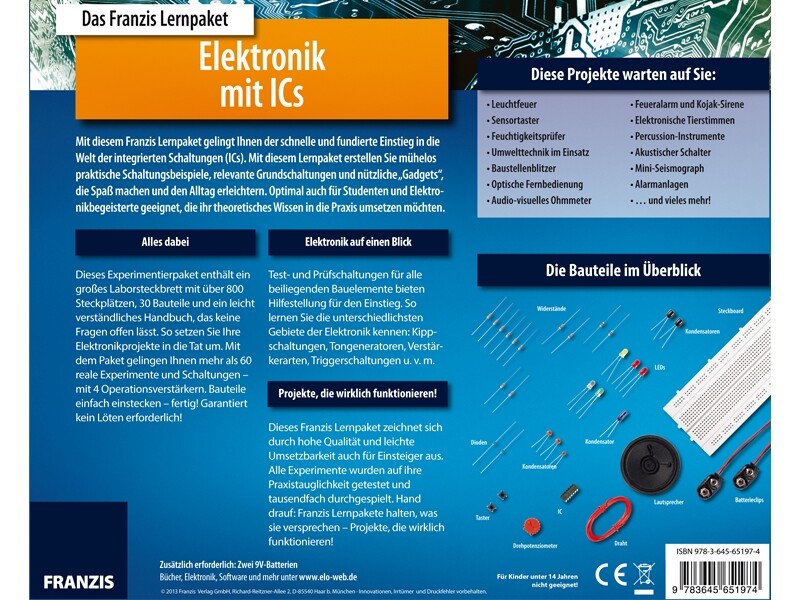 Franzis Lernpaket Elektronik mit Ics Franzis Lernpaket Elektronik mit Ics