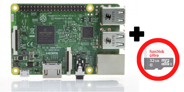 Raspberry Pi 3 mit 32GB SD-Card
