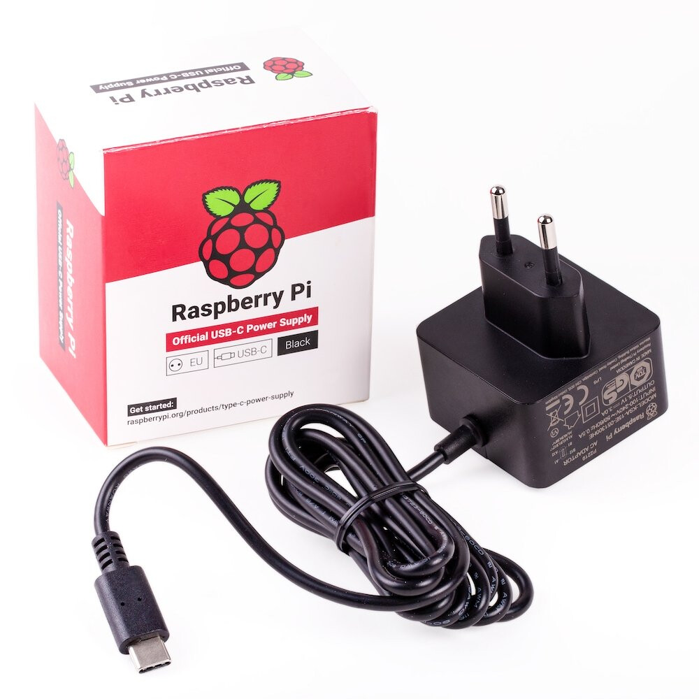 Offizielles Netzteil USB-C für Raspberry Pi 4 Model B - schwarz