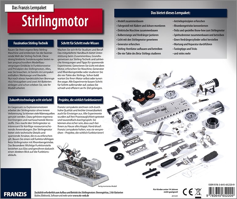 Das Franzis Lernpaket Stirlingmotor
