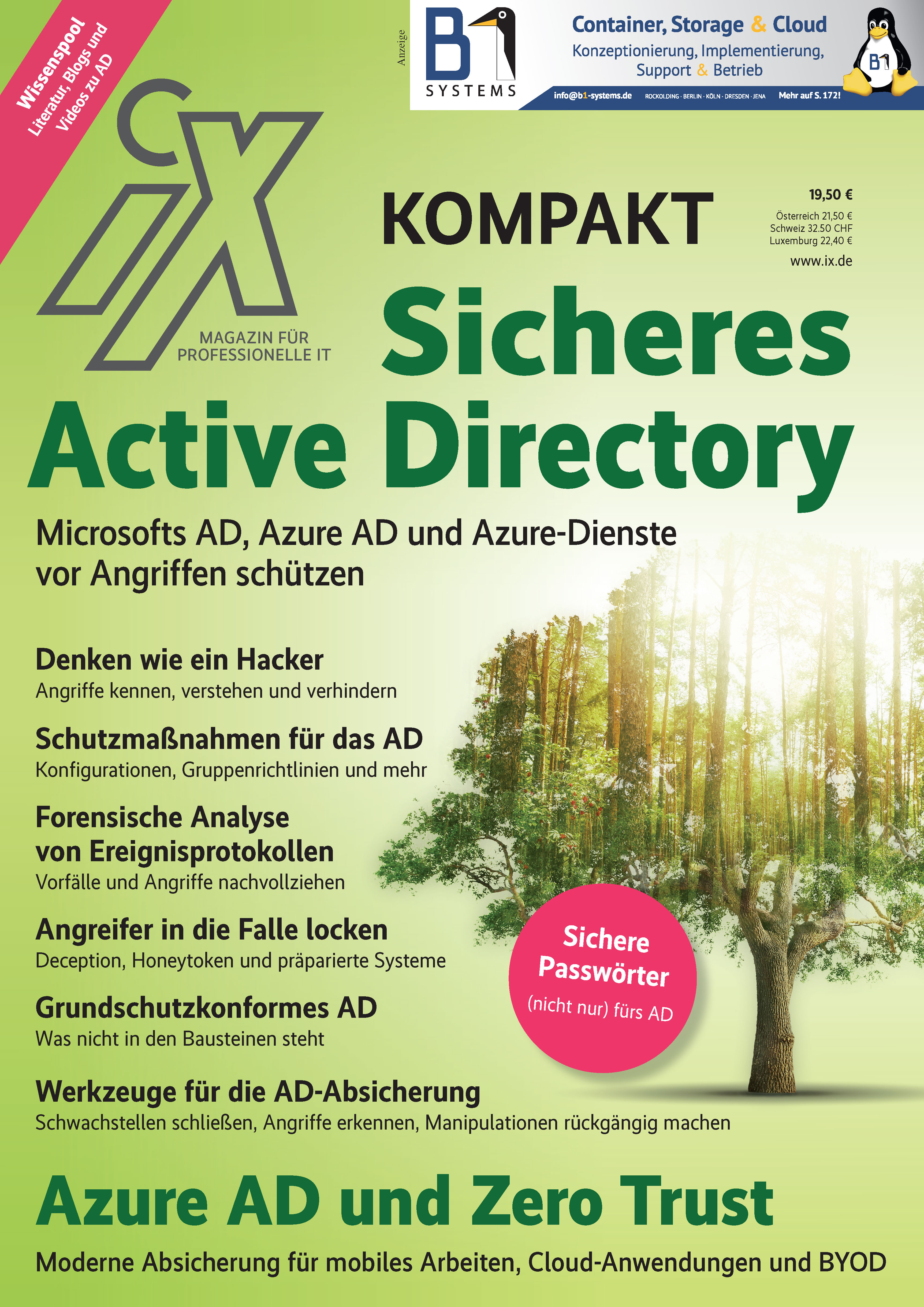 Superbundle: iX kompakt Sicheres Active Directory (Heft + PDF + Buch)