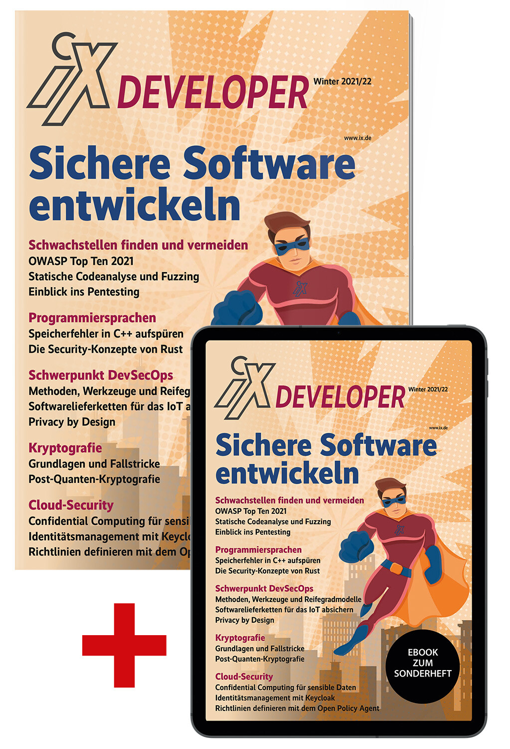 Bundle iX Developer Sichere Software entwickeln 2021/22 (Heft + PDF)
