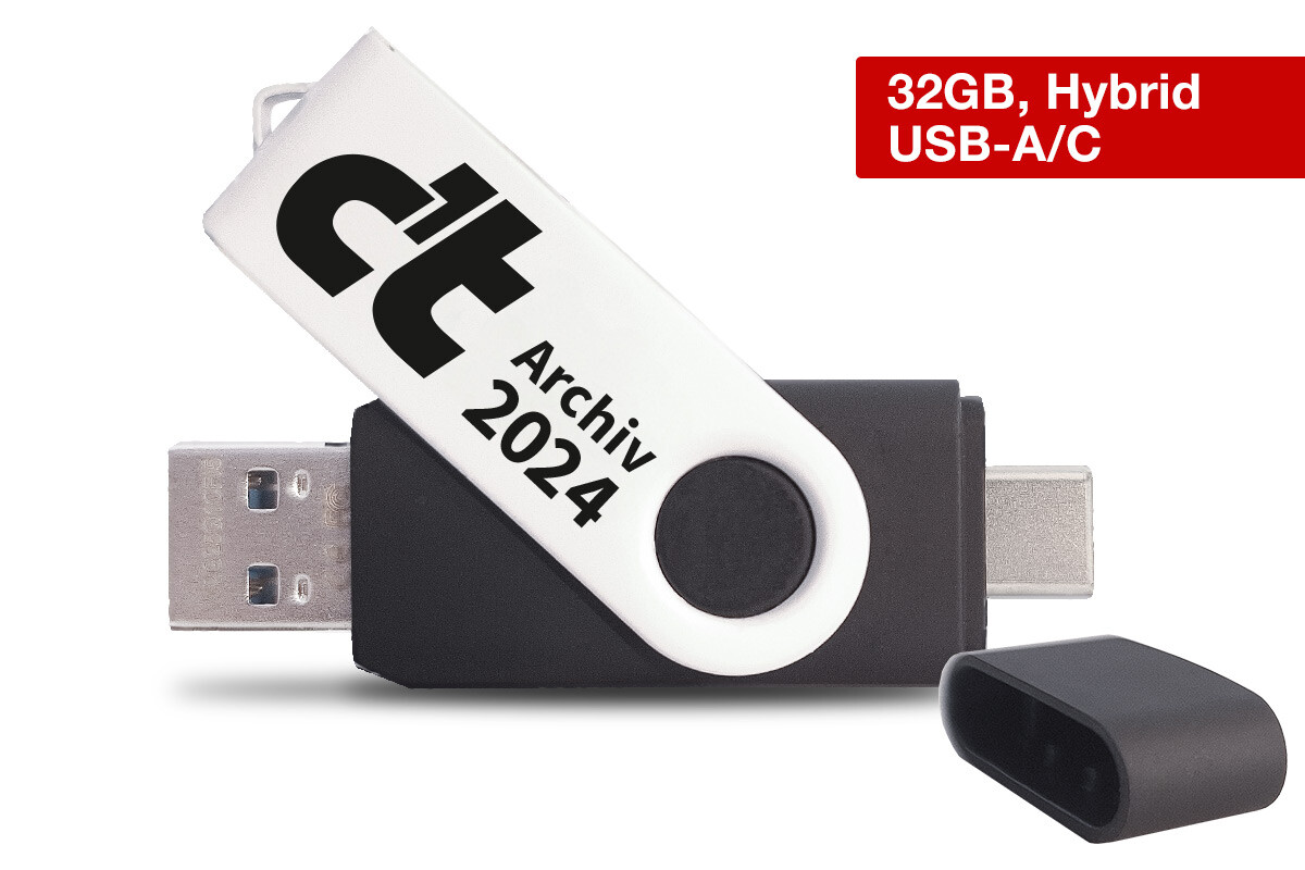 c't Archiv-Stick 2024 (32GB, USB-A/C)