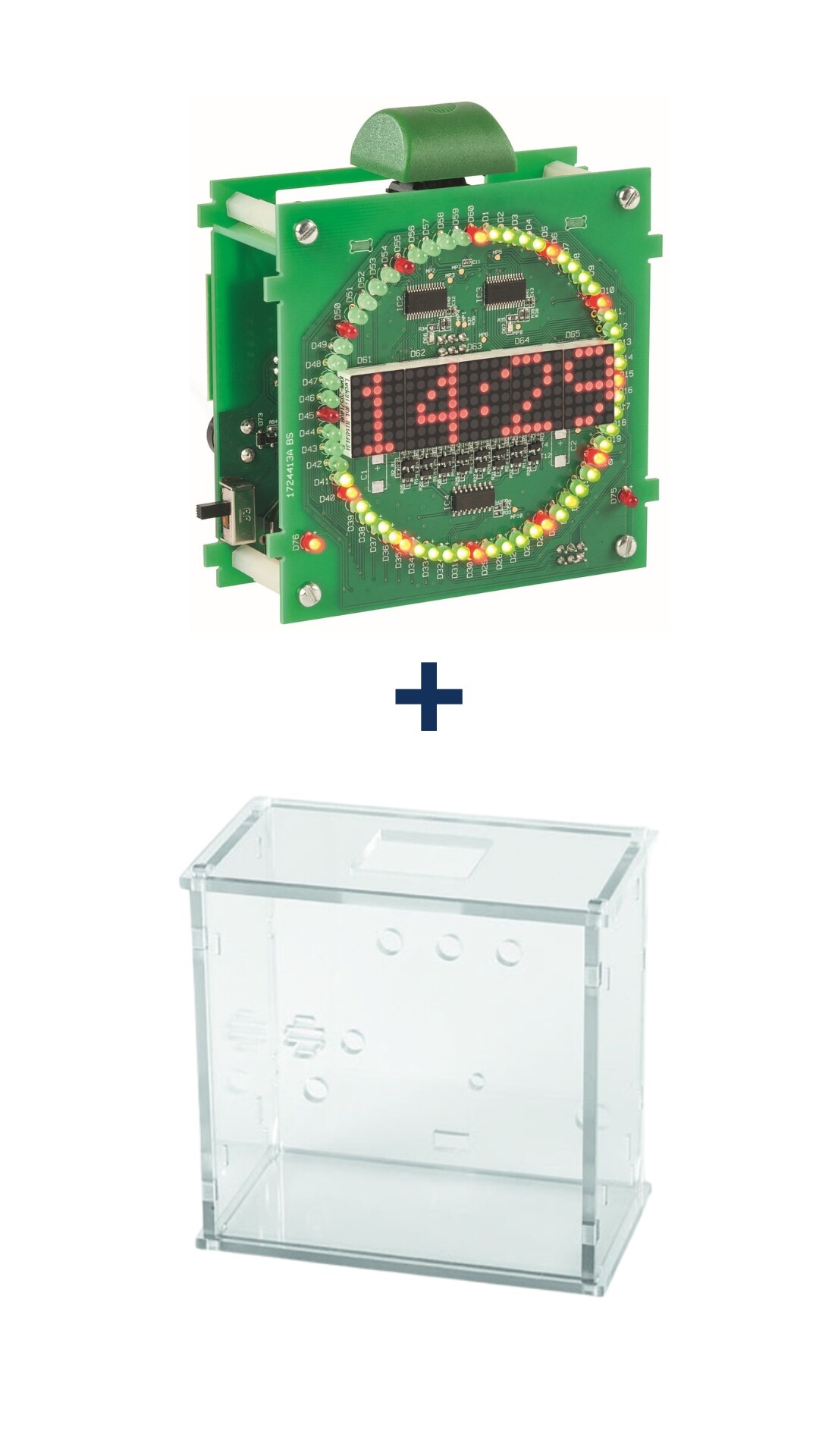 ELV Bausatz Kreis-LED-Wecker mit dazugehörigem Gehäuse