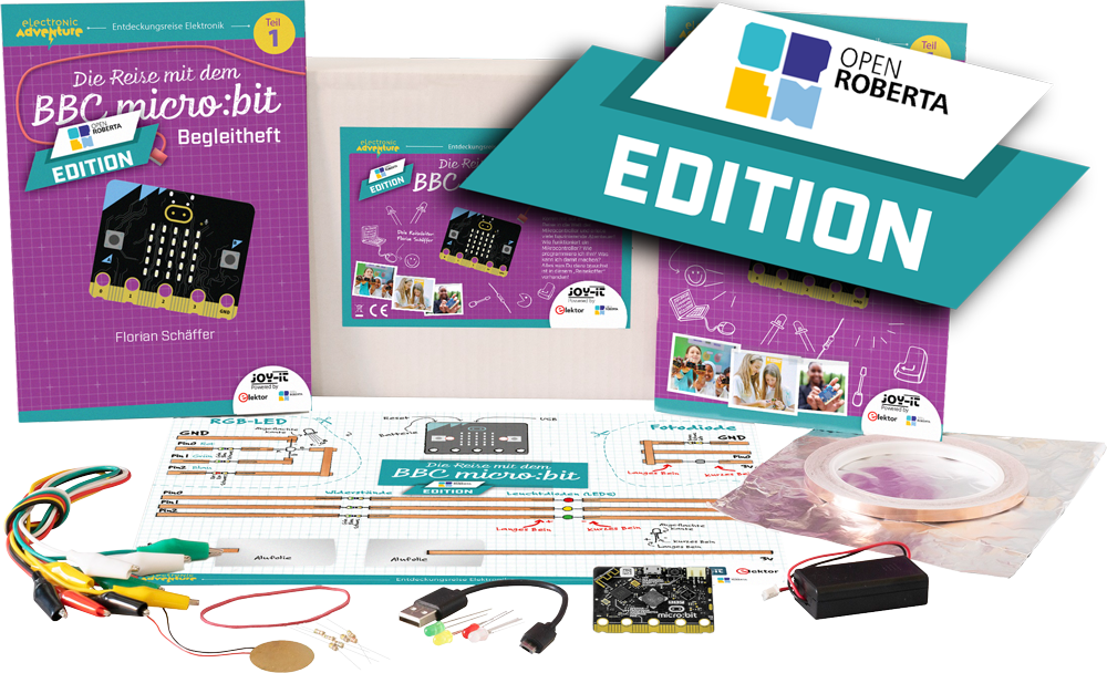 Joy-IT Electronic Adventure "Die Reise mit dem micro:bit" V2 Open Roberta Edition