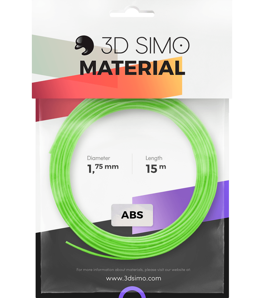 3Dsimo Filament ABS 1 blau, grün & gelb