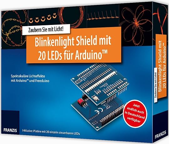 Franzis Blinkenlight Shield mit 20 LEDs für Arduino