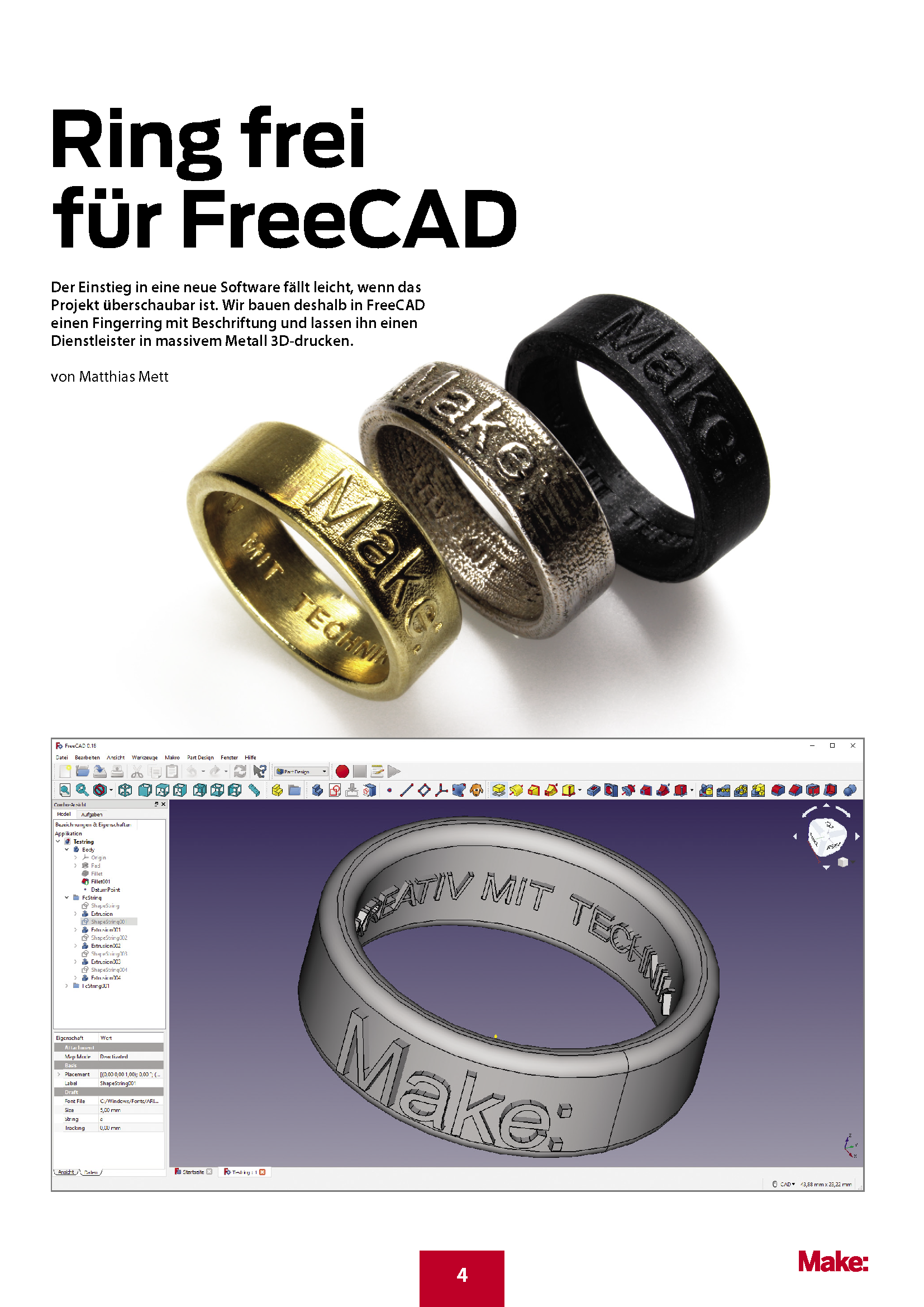 Make E-Dossier FreeCAD-Praxis (PDF)