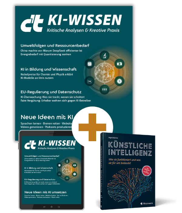 Superbundle c't KI-Wissen 2025 (Heft + PDF + Buch)