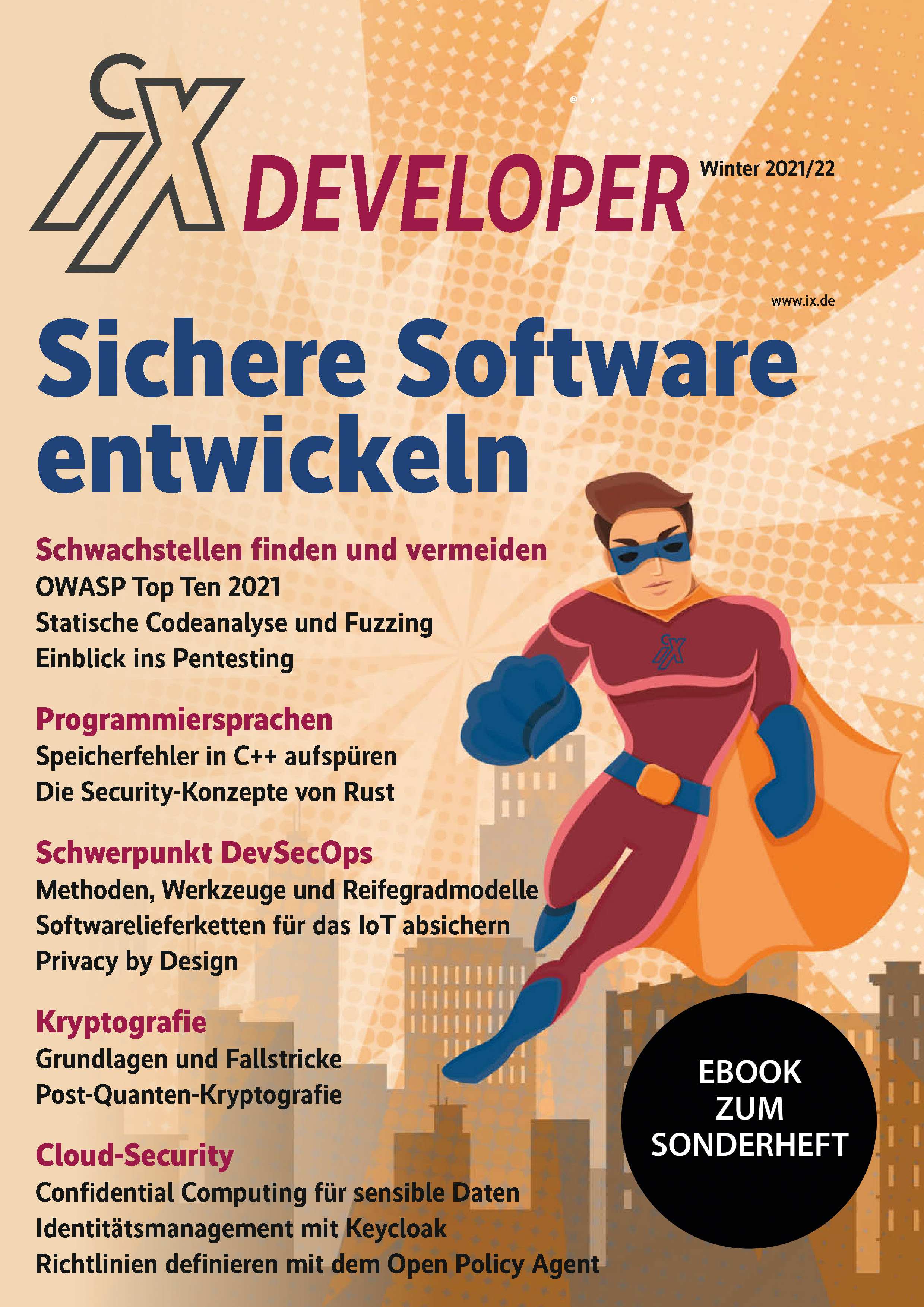 iX Developer Sichere Software entwickeln 2021 (eBook zum Sonderheft)