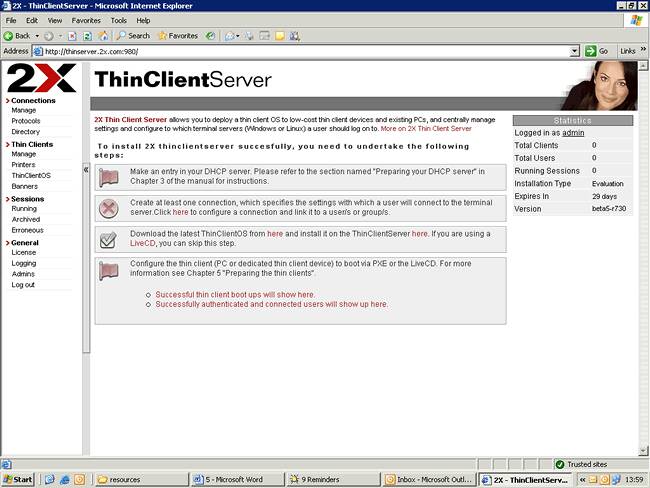 2X ThinClientServer
