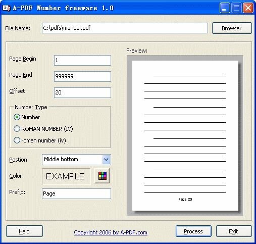 A-PDF Number Pro