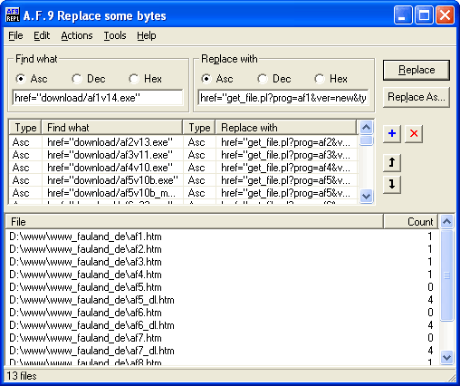 A.F.9 Replace some bytes