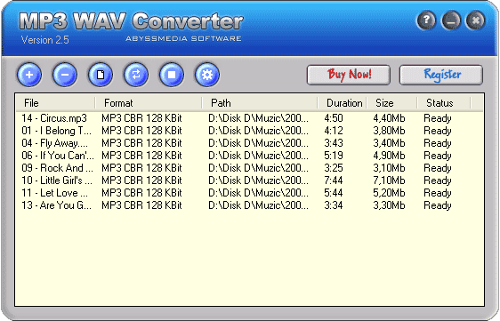 AbyssMedia MP3 to WAV Converter