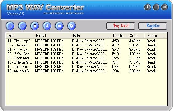 AbyssMedia MP3 to WAV Converter
