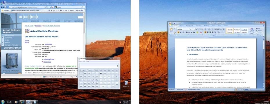 Actual Multiple Monitors