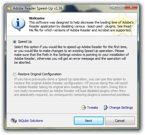  Adobe Reader SpeedUp