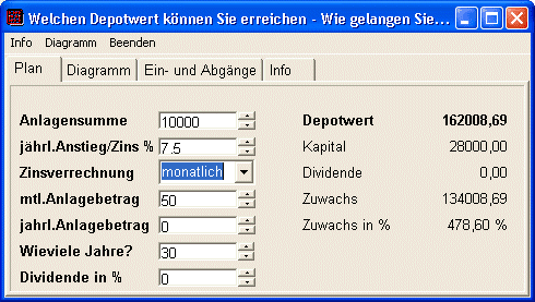 Anlage- und Tilgungsrechner