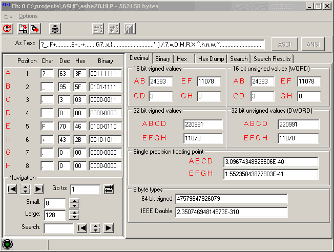  ASHE - A Scripted Hex Editor