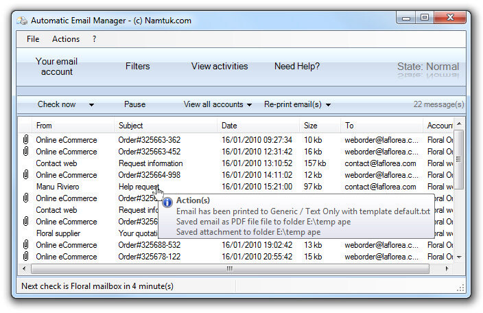  Automatic Print Email