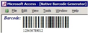 Barcode Generator for Microsoft Access