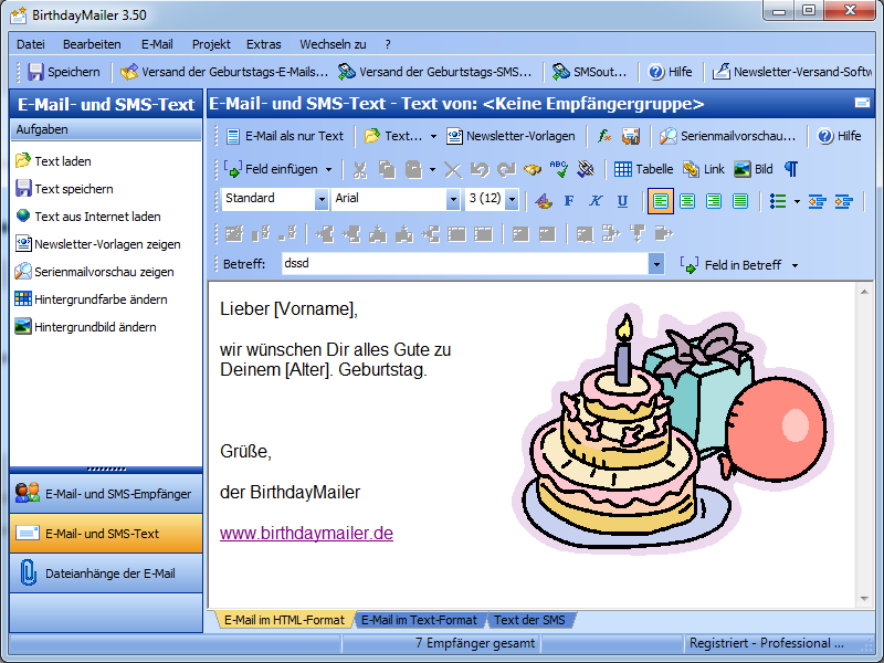 BirthdayMailer Standard