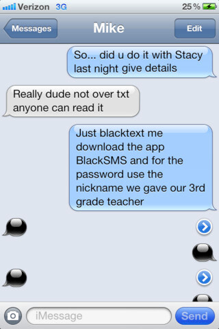 Black SMS - Protected Texts