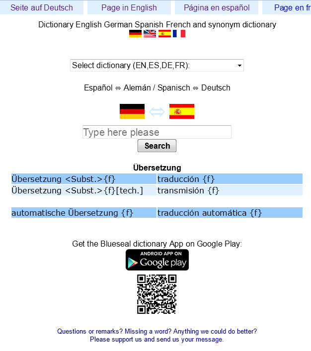  Blueseal.eu mehrsprachiges Wörterbuch