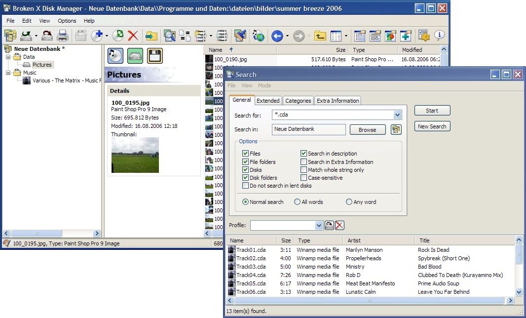  Broken Cross Disk Manager