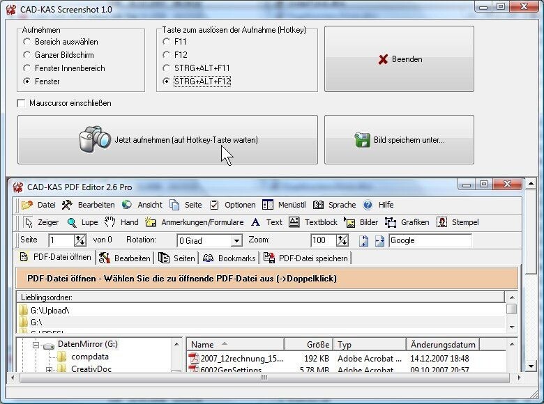  CAD-KAS ScreenShot