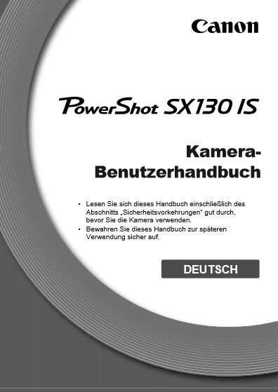 Canon PowerShot SX130 IS Handbuch