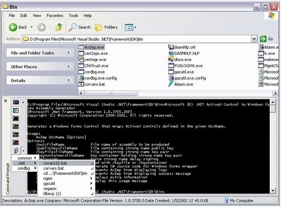 Command Prompt Explorer Bar