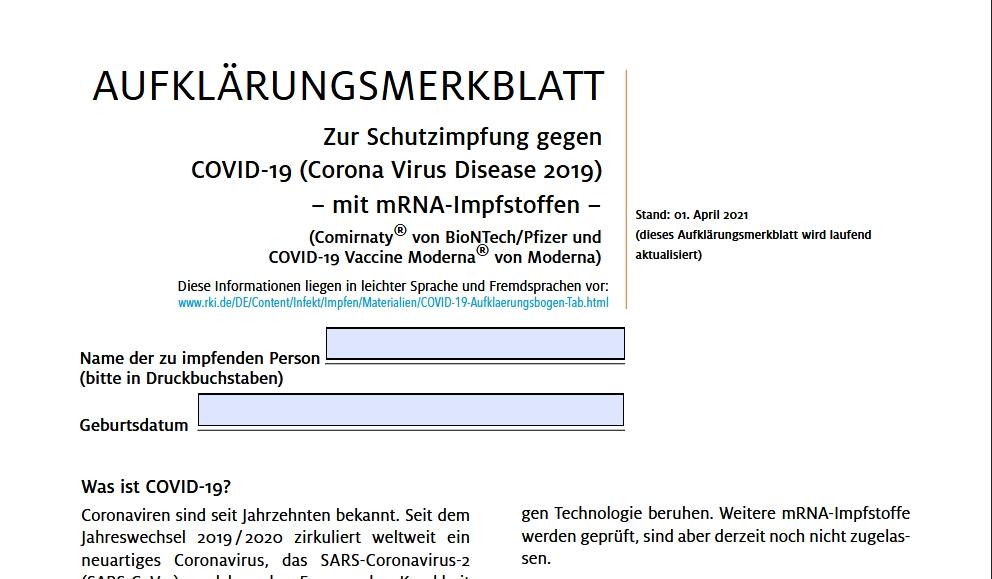 Corona-Impfung: Formulare Und Bescheinigungen - Gratis-Download | Heise