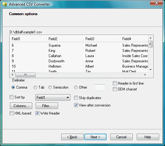 CSV Converter
