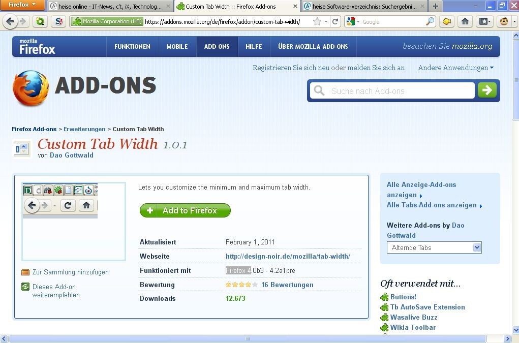 Custom Tab Width