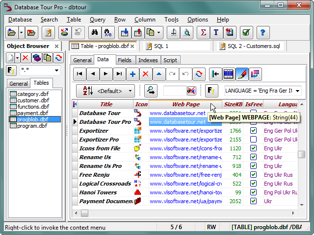 Database Tour
