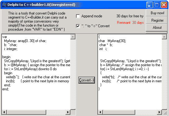 Delphi to C++ Builder