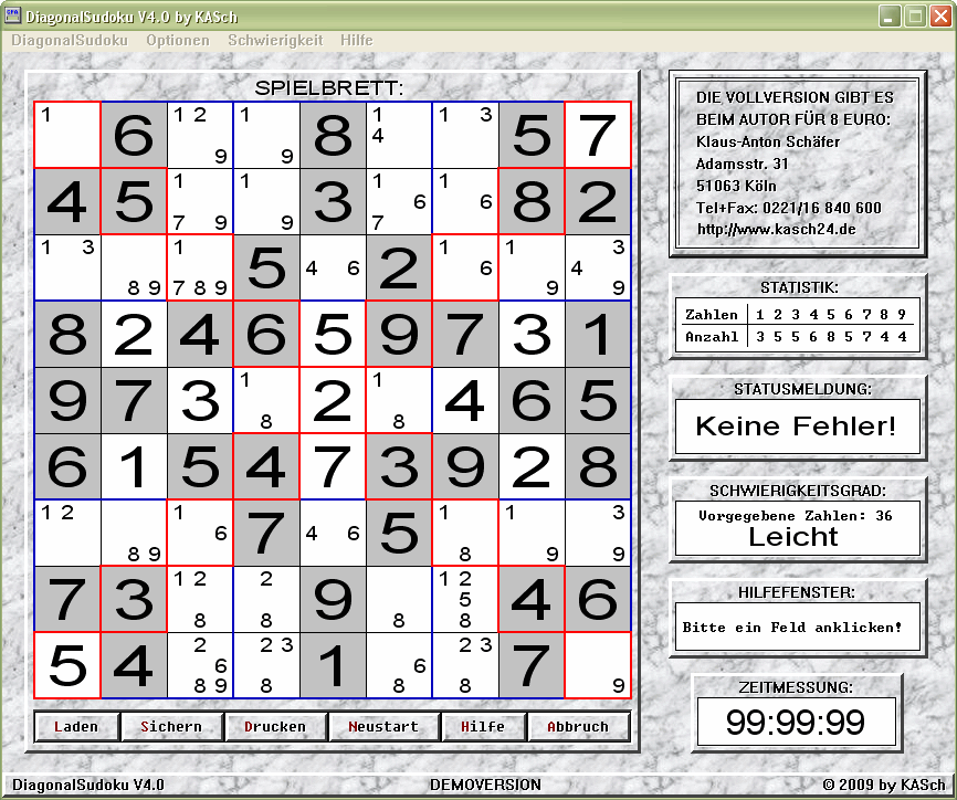 DiagonalSudoku XP