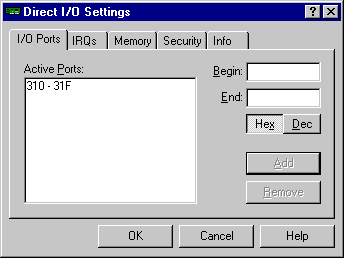  Direct I/O