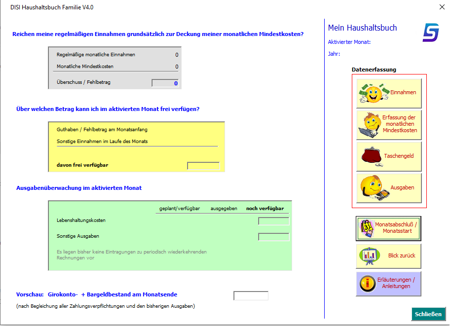  DISI Haushaltsbuch Familie