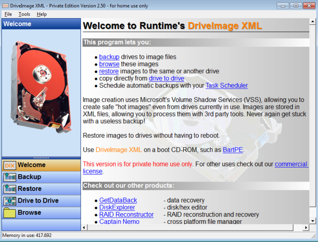 DriveImage XML