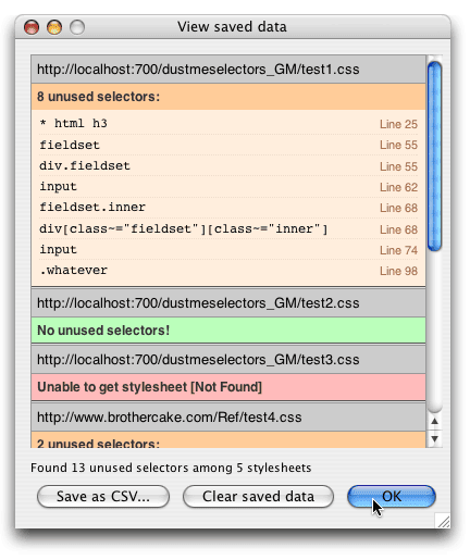  Dust-Me Selectors