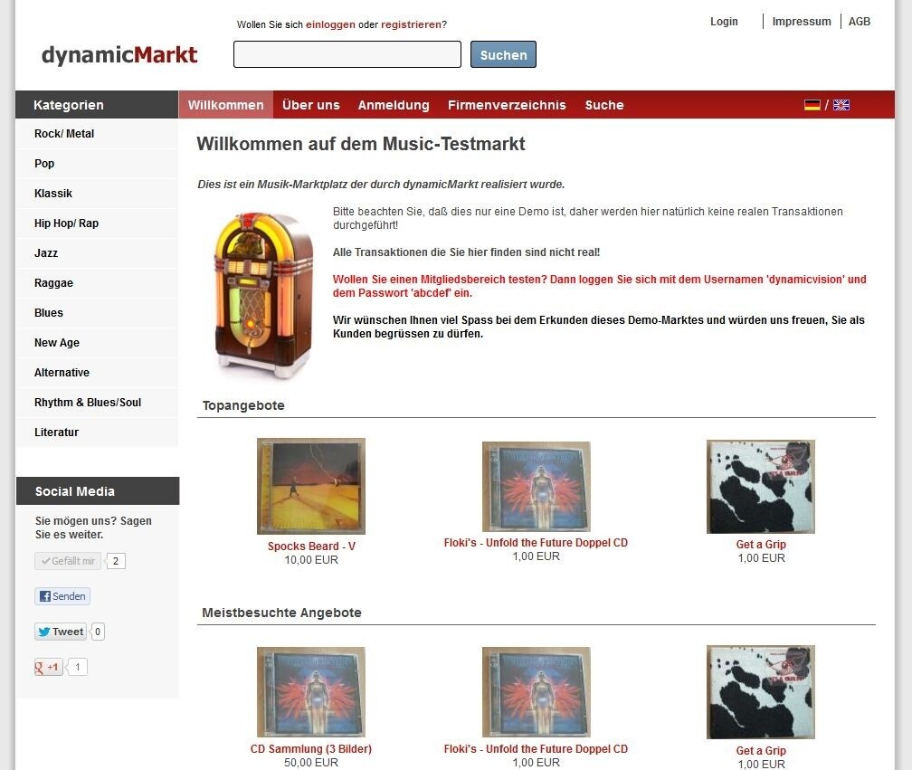  dynamicMarkt 3.10 - Marktplatz Software