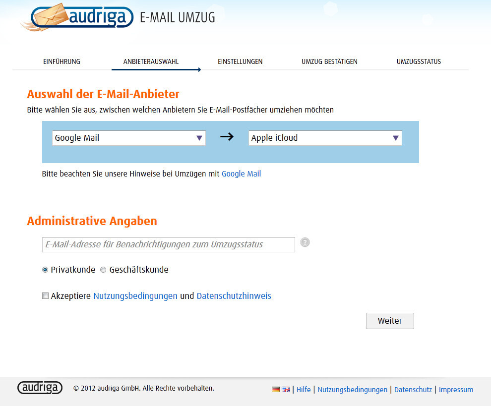  E-Mail Umzug